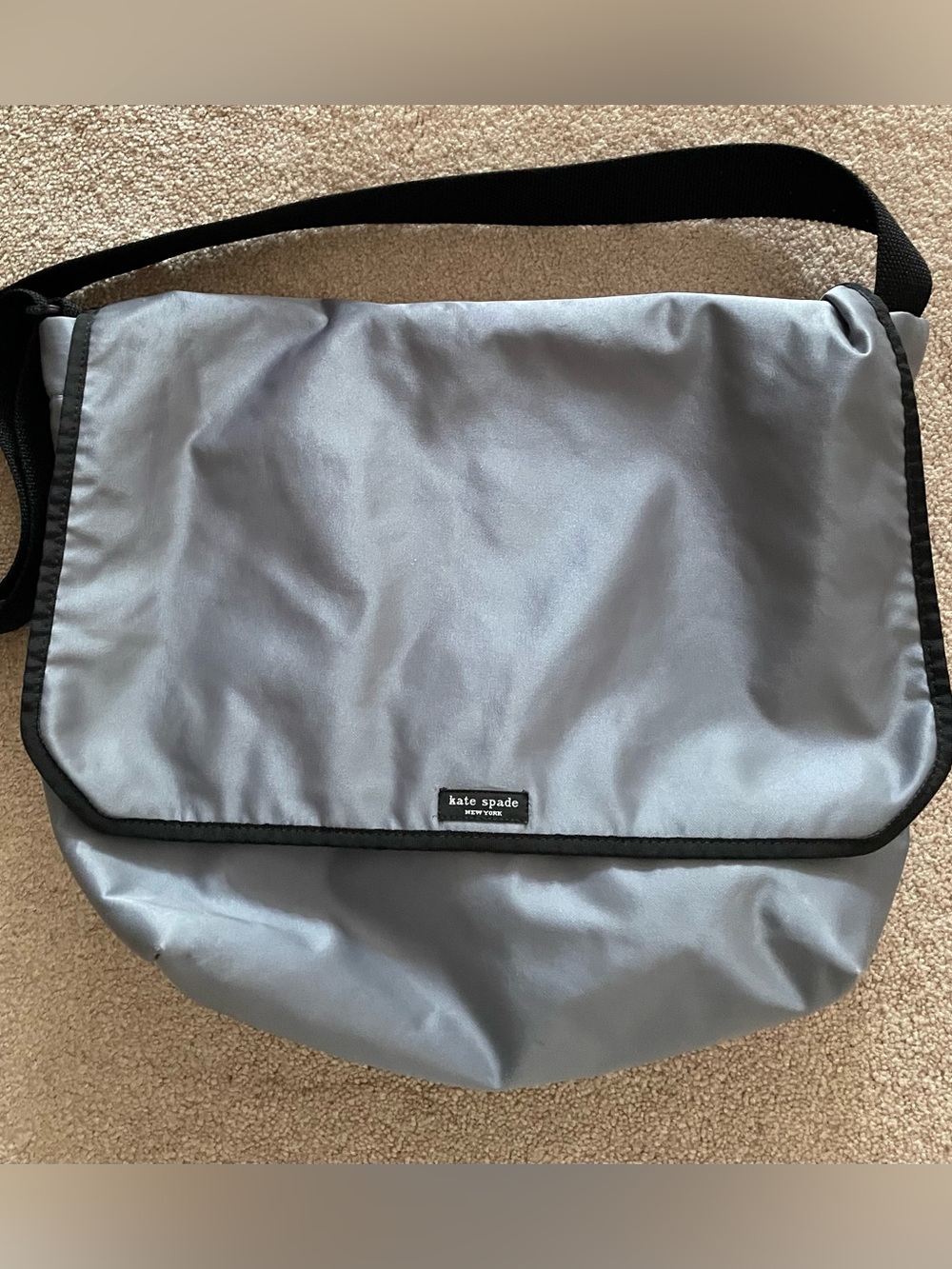Kate Spade Gray Nylon Messenger Bag